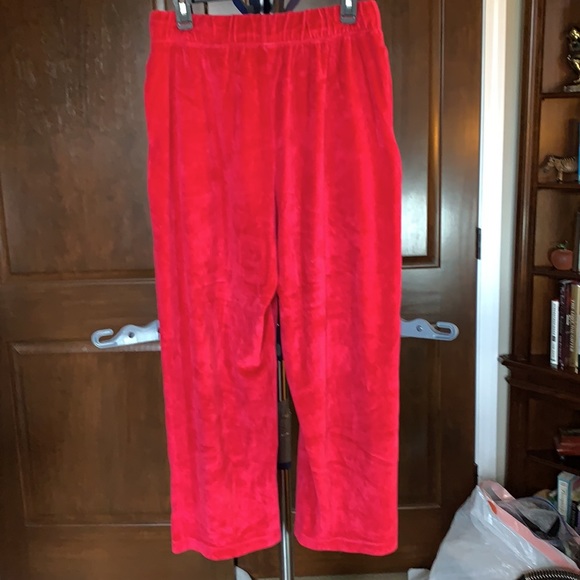 Red Velvet Lounge Pants Size L EUC - Picture 5 of 7